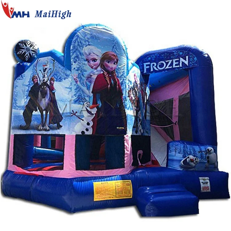 Frozen inflatable bouncer slide combo supplier inflatable castle slide