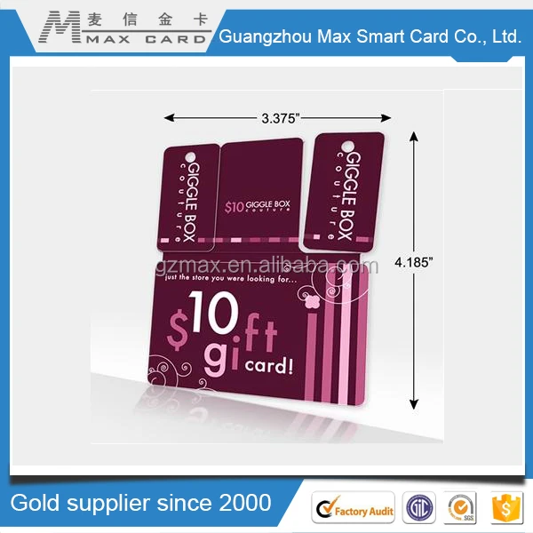 Recharge gift card/supermarket gilf card best sales products in China