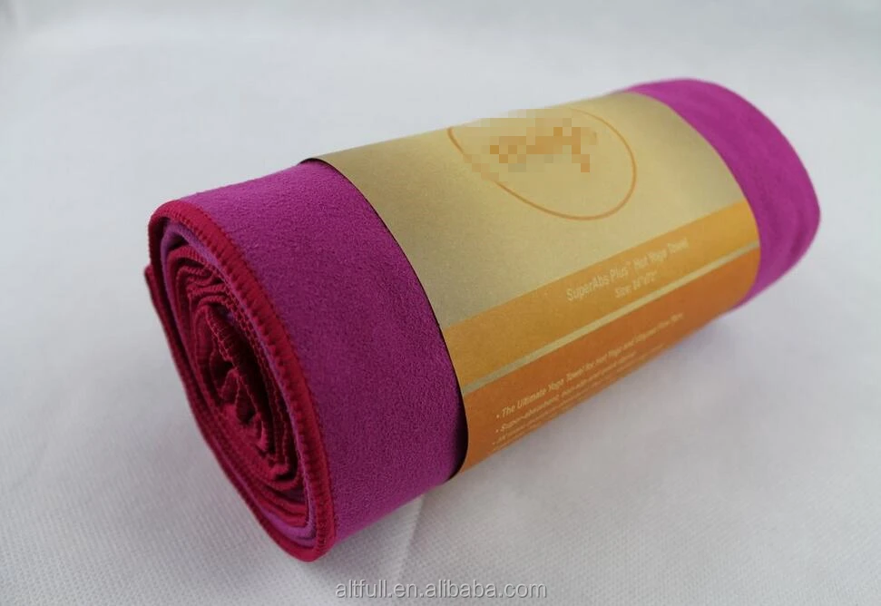 Wholesale premium quality quick drying OEM sport hot yoga towel with paper tape