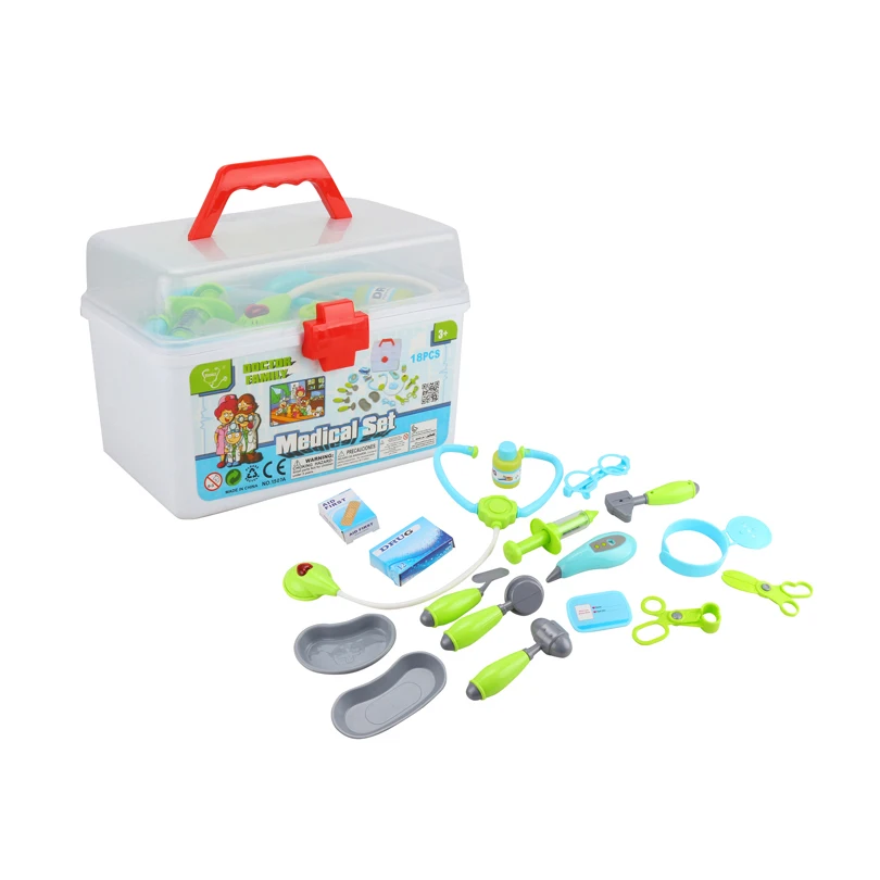 Kids Doctor Set - 24-Piece Role Play Nurse Medical Kit with Electronic Stethoscope and Pretend Play Accessories