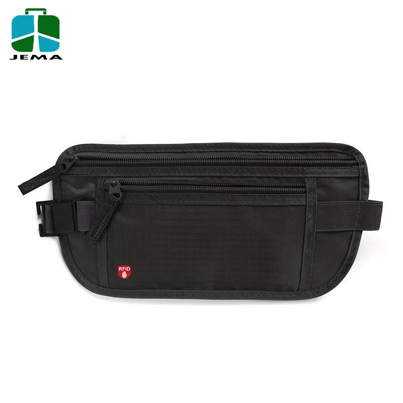 Portable Rfid Travel Blocking Money Belt Waterproof