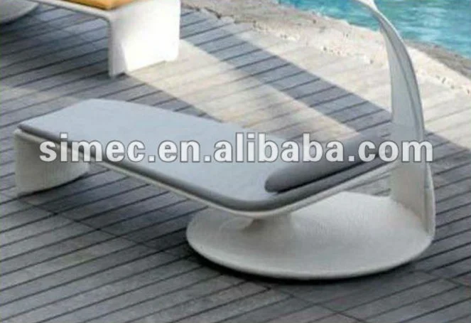 
Wholesale high quality modern wicker rattan furniture sun beach lounger 