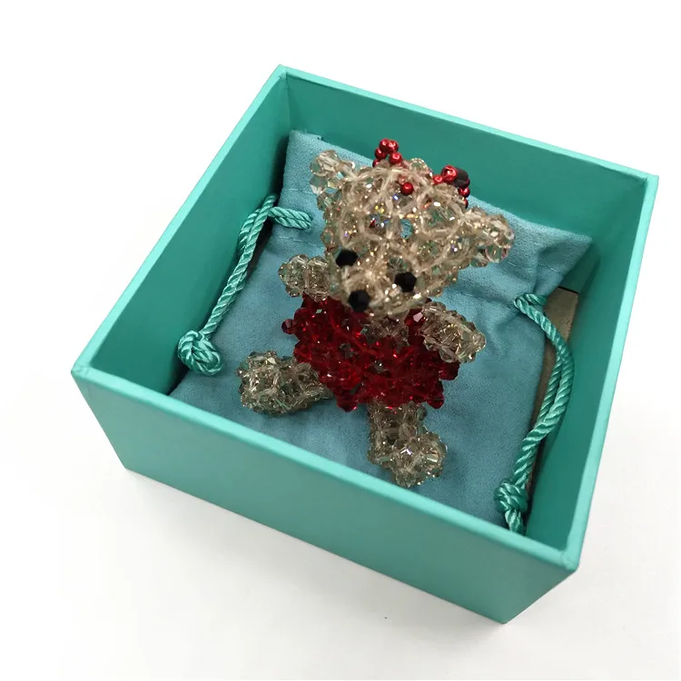 Подвеска ручной работы с кристаллами и бусинами в наличии для маркера