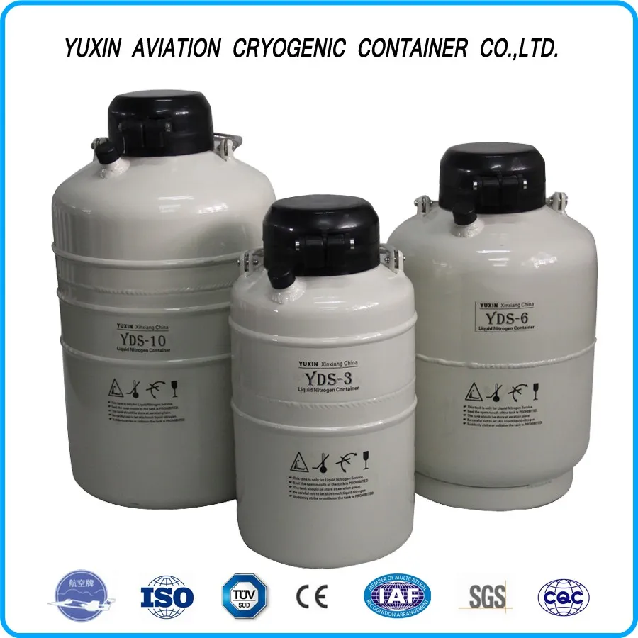 Liquid nitrogen semen storage tank container used in poultry farm