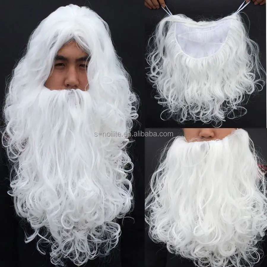 
Synthetic heat resistant fiber Santa Claus Wig and Beard Set for Christmas , Adult Costume Accessory 