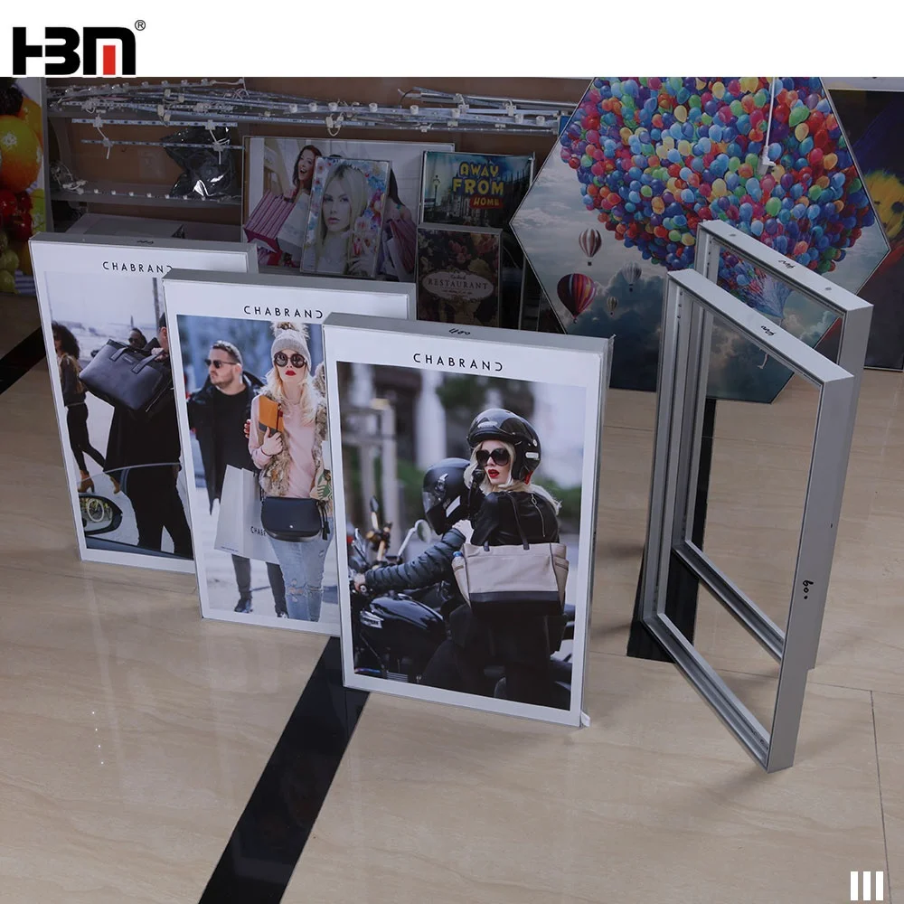  Фабричный двухсторонний 40 мм каркасный тканевый световой короб алюминиевый профиль для брендов рекламный