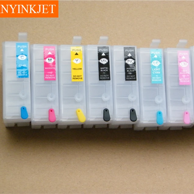 80ML 9pcs for Epson SureColor P600 refillable ink cartridge with Auto Reset Chip T7601-T7609