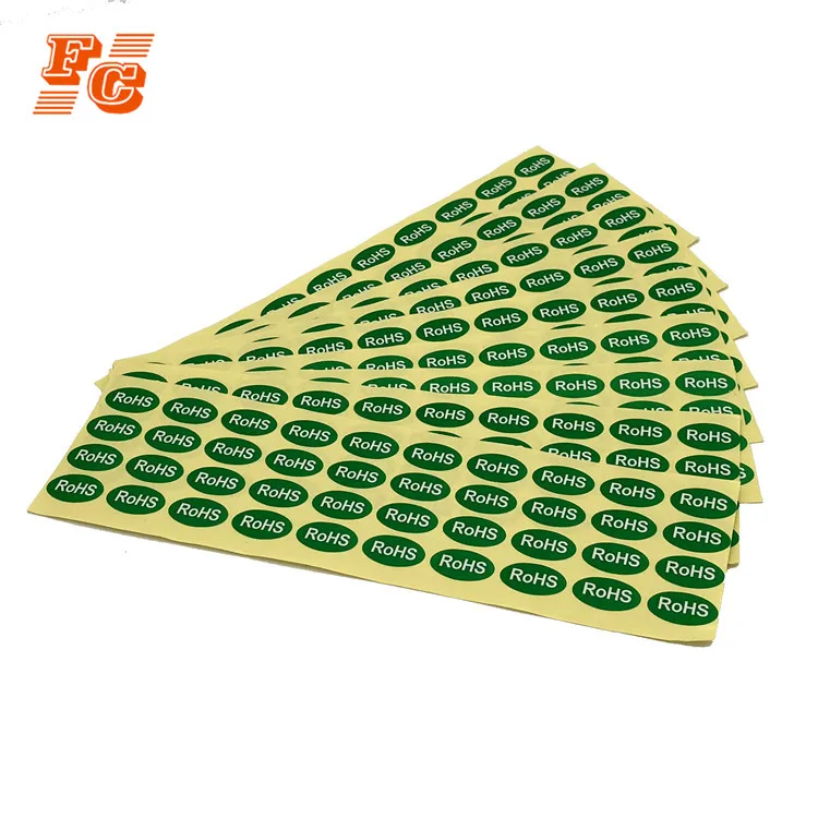 Hot sell custom clear product RoHS small label sticker