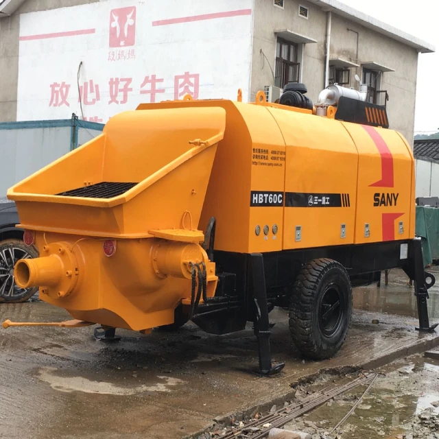 Низкое потребление топлива цементный инъекционный насос Sany стационарный бетононасос для прицепа