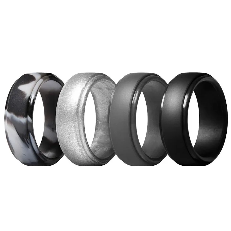 Fashion silicone wedding ring for women