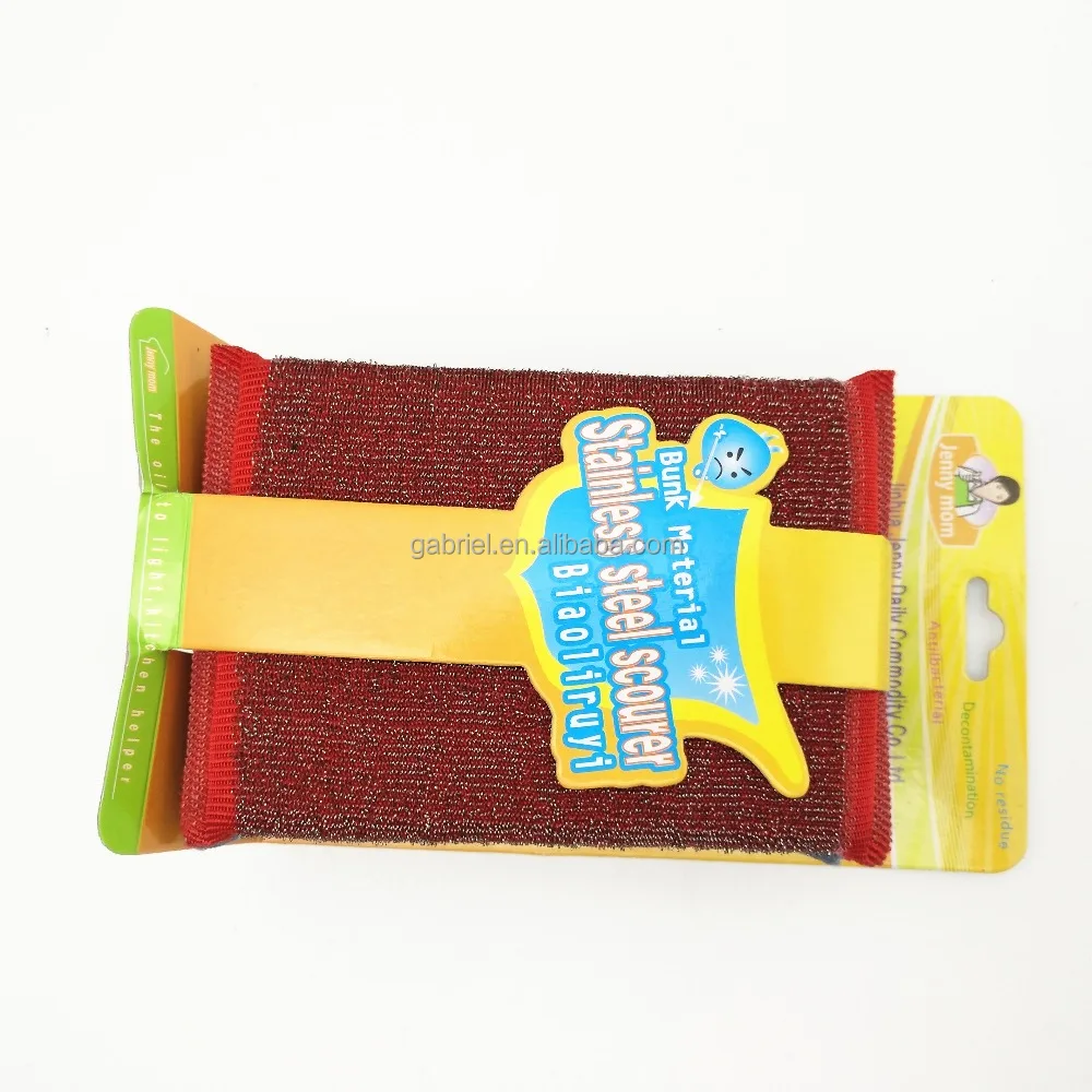 3pcs Non-scratching sponge scourer kitchen cleaning scouring pad