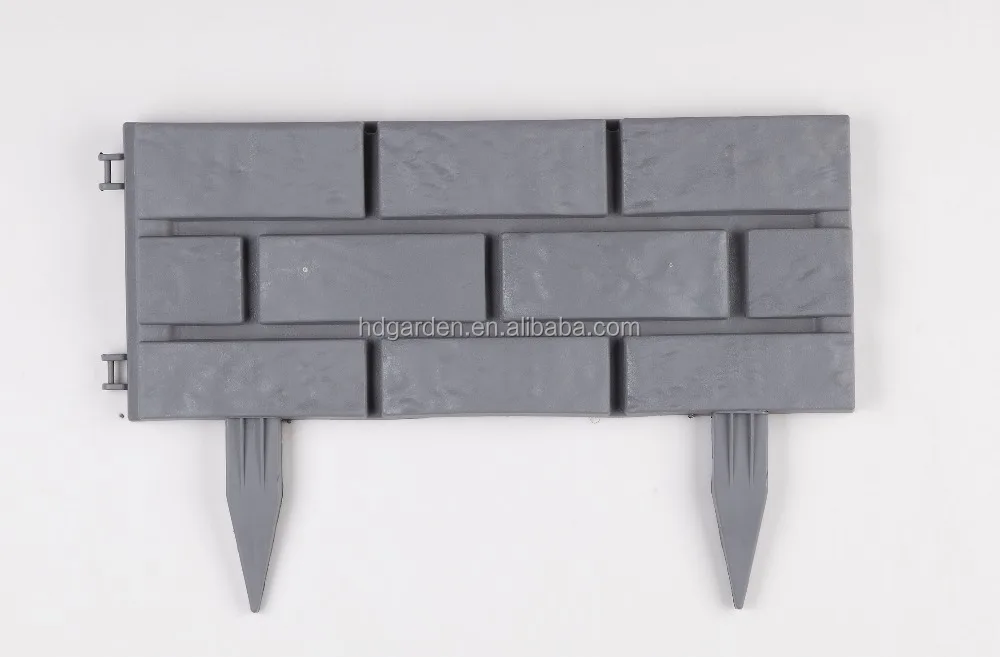 Brick Effect Garden Edging Plastic Hammer-In Lawn Border
