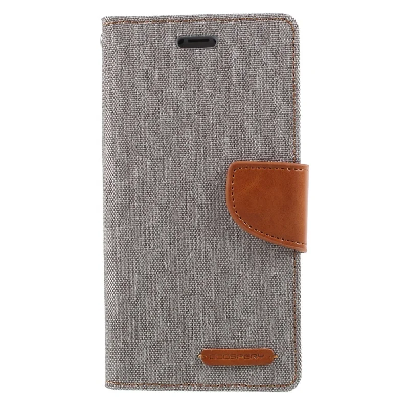 Original Brand Mercury Goospery Canvas Diary Case For Iphone X Card Slot Canvas Phone Case For Goospery Flip Cover