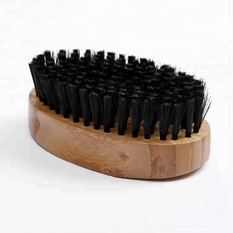 Black boar bristle and bamboo beard brush