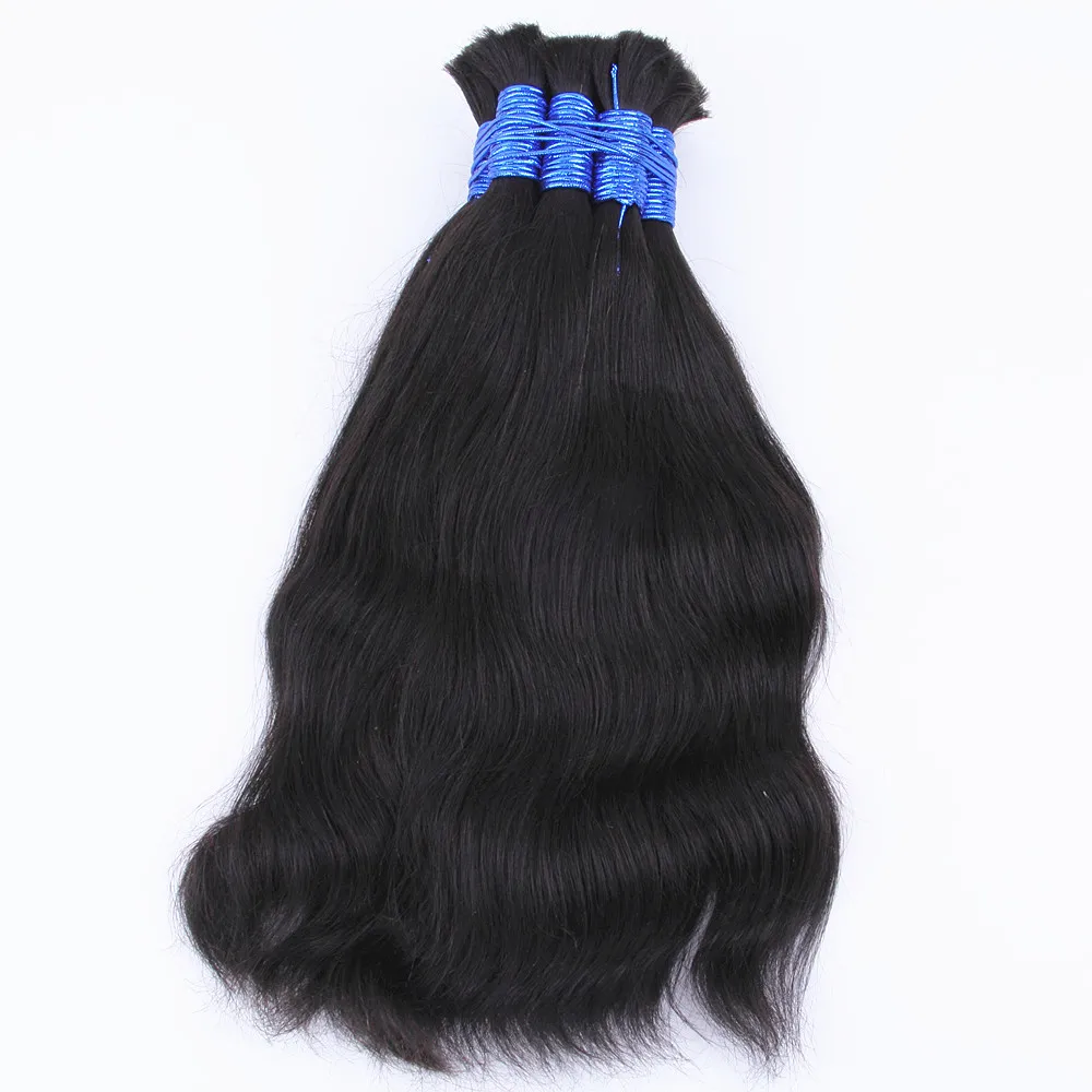 100% Raw Virgin Unprocessed Human Hair Bulk Brazilian Natural Hair bundles in Bulk for Wholesale Hair