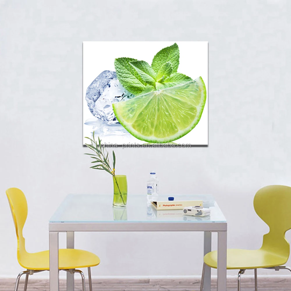 Frozen Lemon Canvas Print Art/Fruit Photo Canvas Print/Dropship Cheap Canvas Paintings