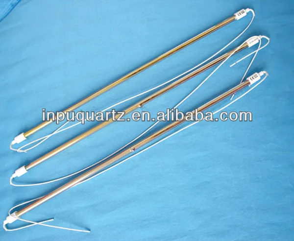 gold reflector radiant tube heater halogen heating tube 400W electric heating tube