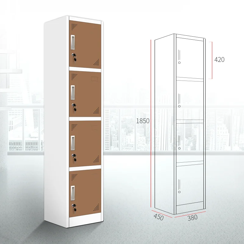 Лидер продаж стальной шкафчик с 4 дверцами 4-уровневый подвесной для одежды