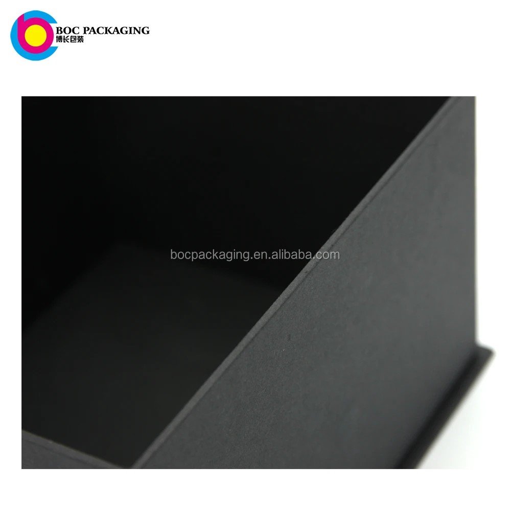 LOW MOQ NO MINIMUM Black Magnetic Closure Gift Box for wine glasses
