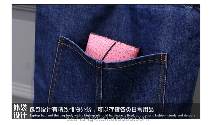 Hot Selling denim bag light weight soft denim tote  Bags