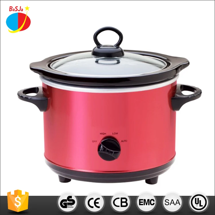 Customized stainless steel 220V 1.5L mini porridge electric slow pot with ceramic inner pot slow cooker 3.5L