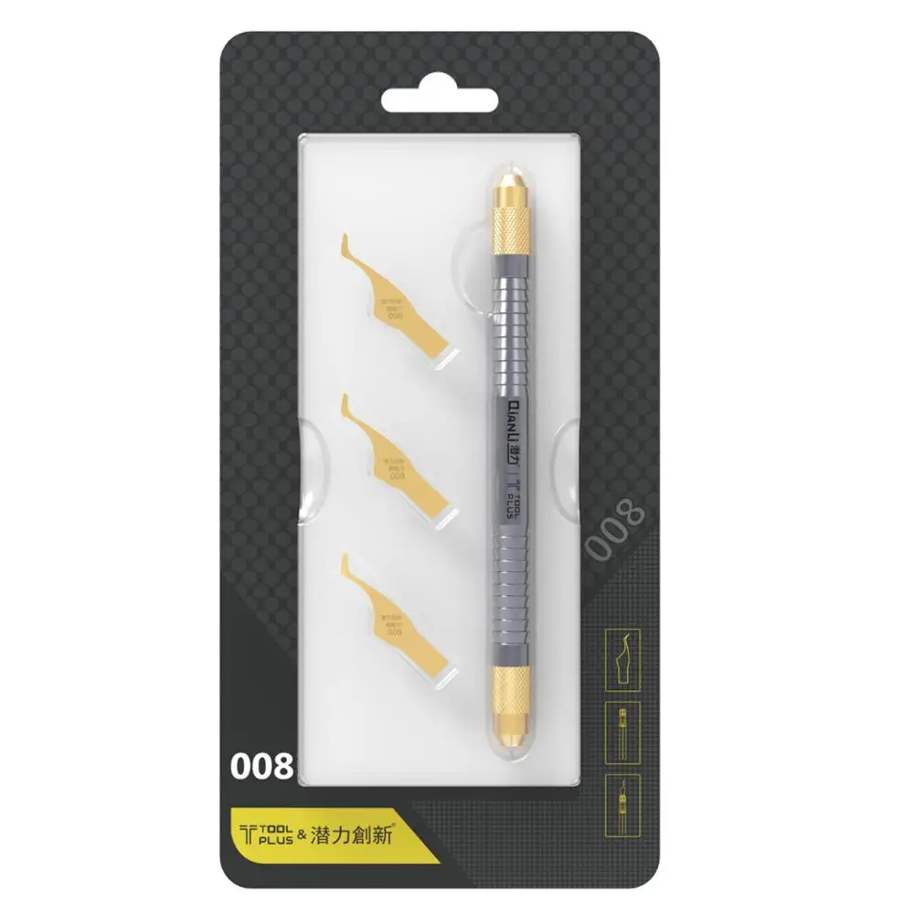 QianLi  008 Remove Glue Knife CPU Double Knife Side Glue Cleaner Flexible Thin Blade Knife for repairing