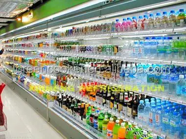 Front open type multideck supermarket display fridge for sale
