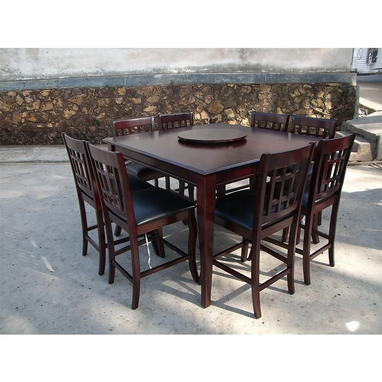 Современный обеденный стол и стул из массива дерева, мебель для столовой