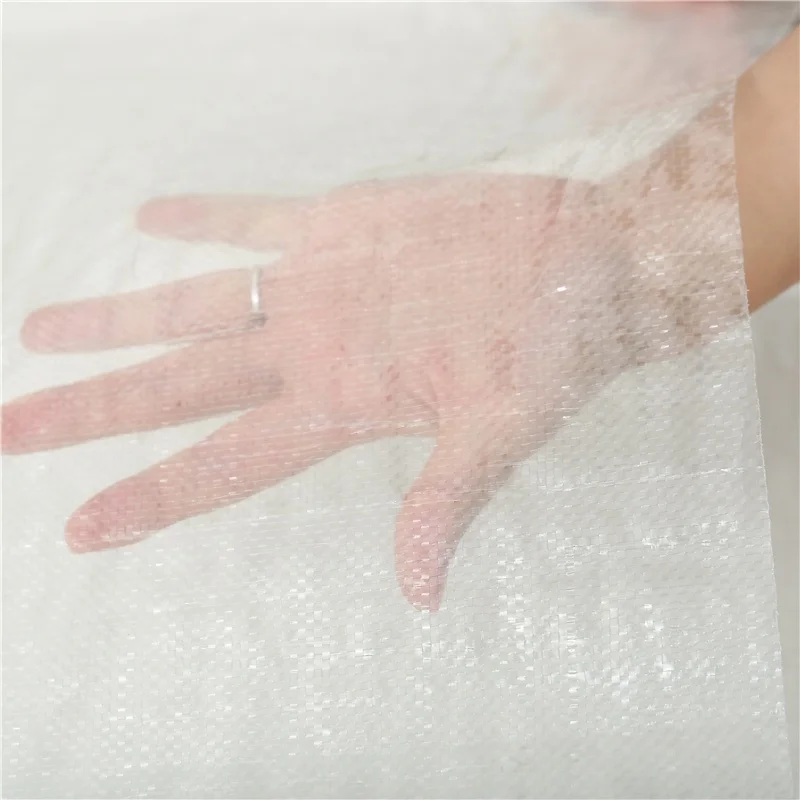 
100% polypropylene customized 25kg 50kg transparent rice packing pp woven bag 