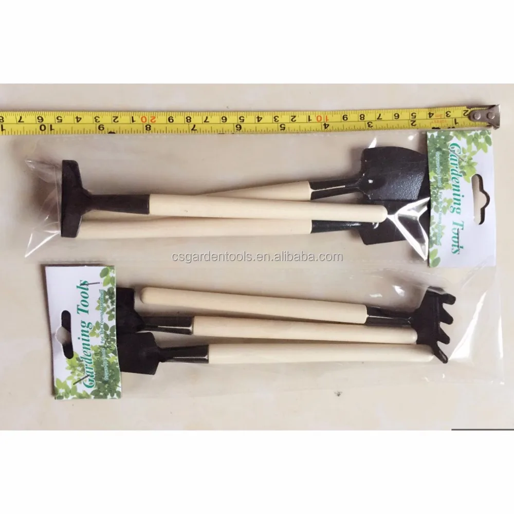 3 pieces outdoor shovel rake suit kids mini garden tools