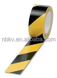 Black Yellow 50mm x 30M Free Hazard Warning PVC Warning Tape