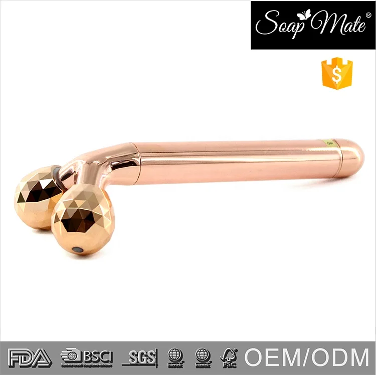 Best Sell Product Wholesale Rose Gold Beauty Energy Vibrating Face Massager Bar Tightening Skin Massage Bar