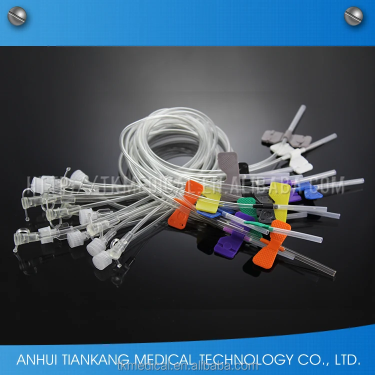 Комплект для Сбора крови иглы для забора крови, нетоксичный стерильную иглу фистулы, бабочка коллекция безопасности иглы
