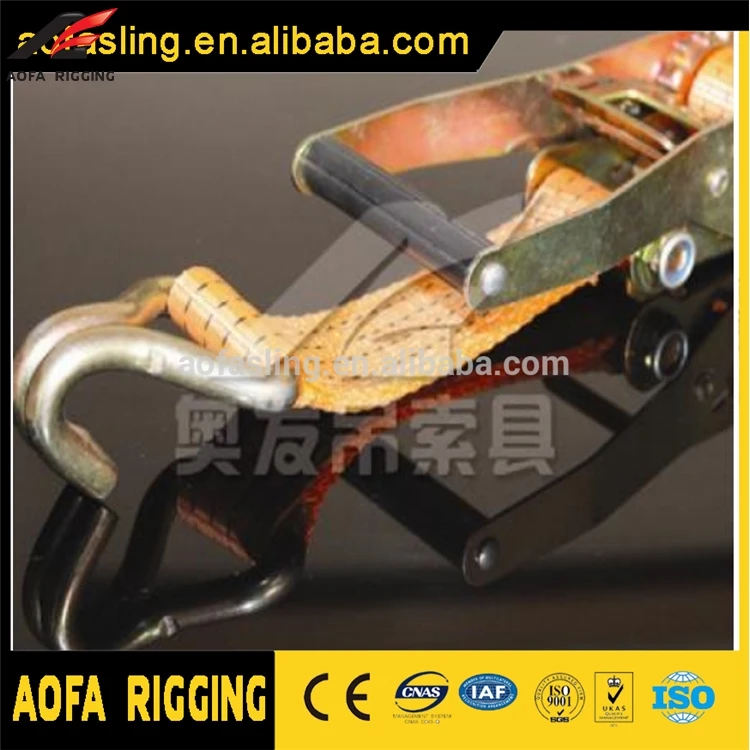 Wholesale cargo lashing 5 ton 10m Lifting material retractable Ratchet Tie Down car belt Straps with grip