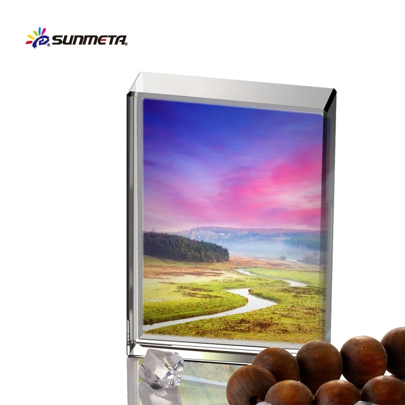 sunmeta company supply blank sublimation crystal trophy sublimation crystal phone frame