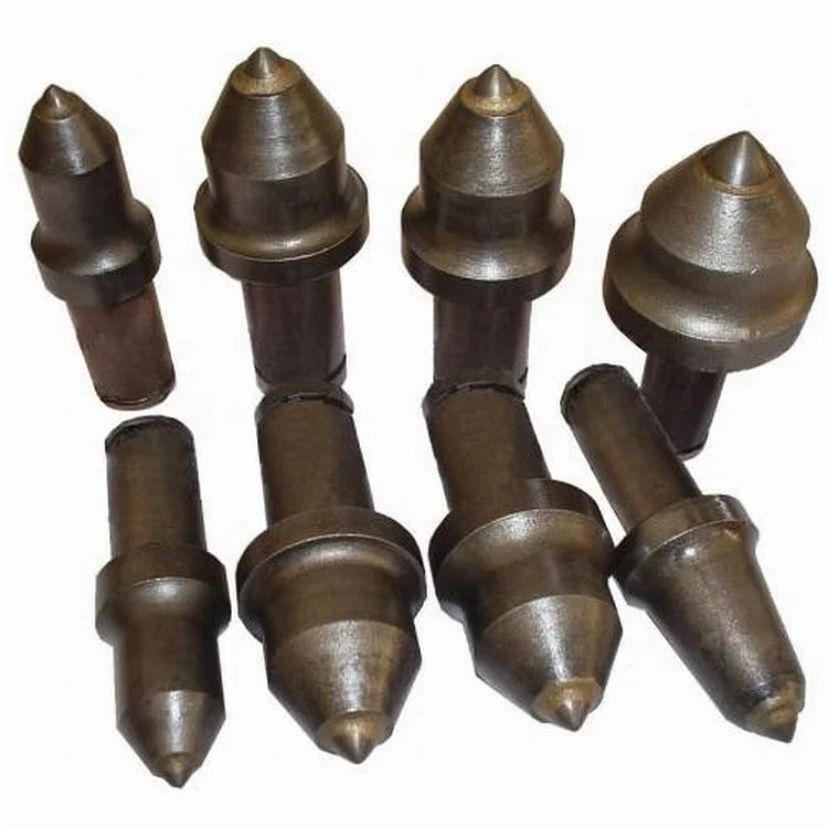 Tungsten Carbide Round Shank Coal Mining Drilling Bits / Picks / Bullet Teeth SM06 and Holder C87H