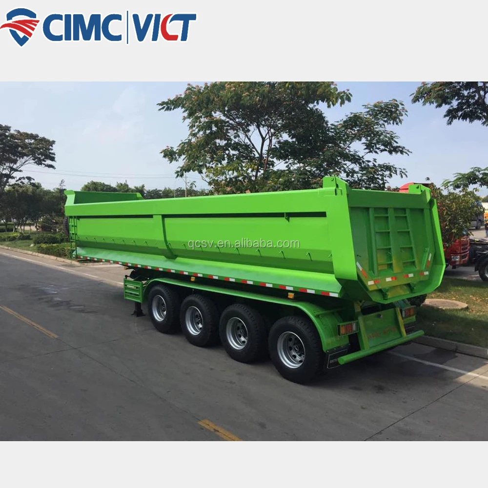 Africa market 4 axles 35CBM tipper trailer for sinotruk