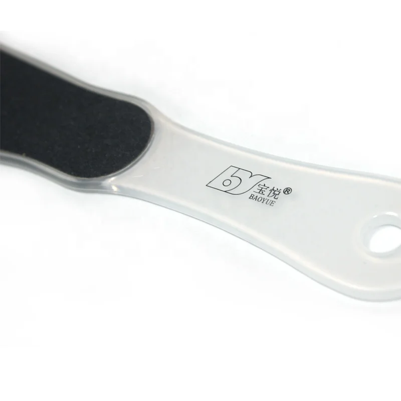 China factory supply cheap transparent plastic handle sand pedicure foot file