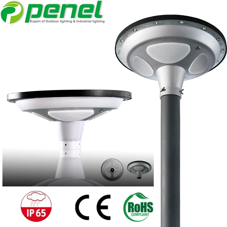 15W UFO All-In-One Integrated Solar Led Street Light Time Control 1500LM CE RoHS Certificate For Garden Courtyards
