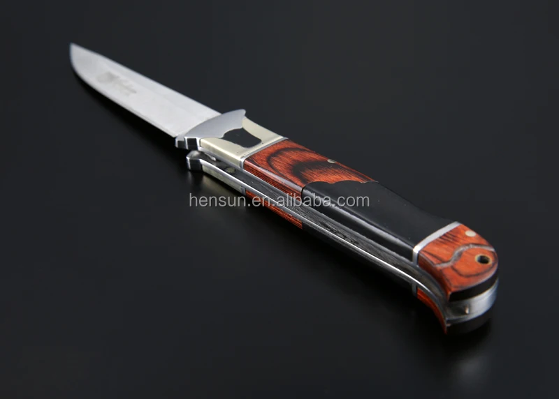 pocket knife brass brown pakka black ebony 3.5 inch blade 440 stainless steel folding