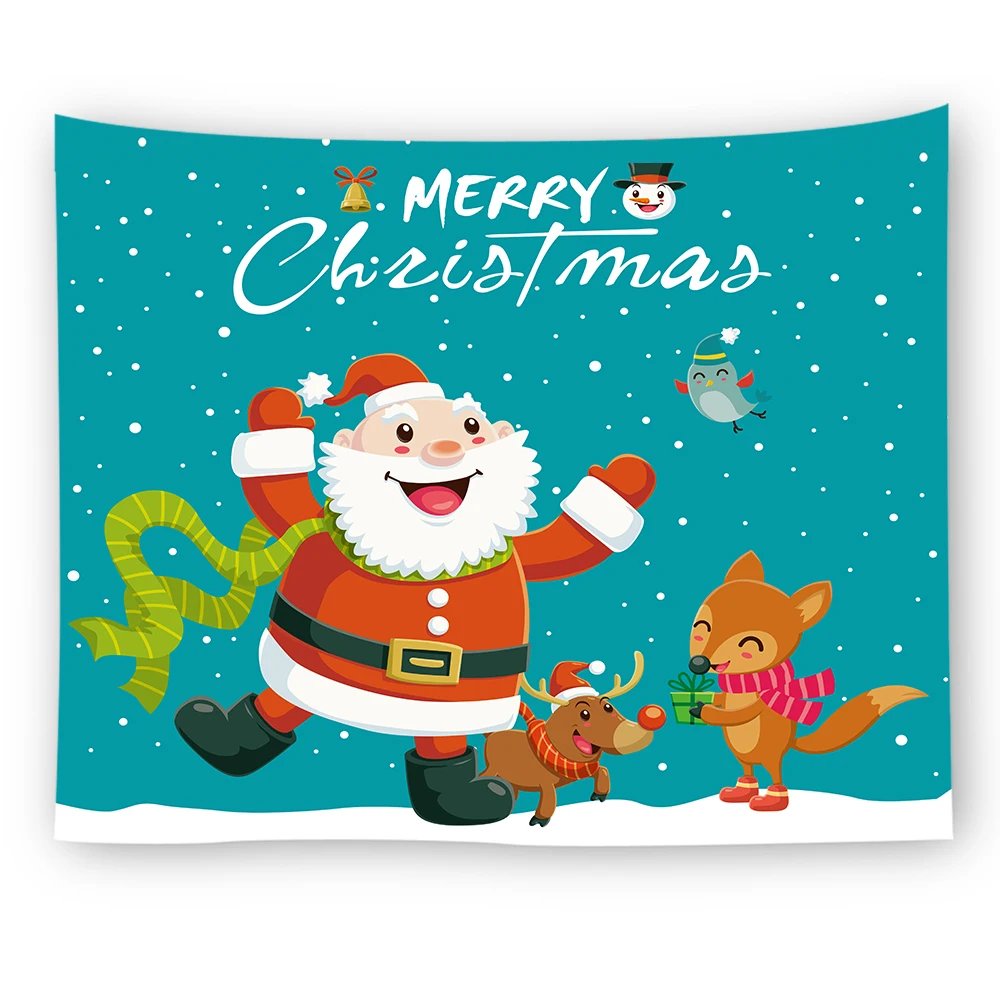 Amazon hot sales wall hangings tapestry Christmas theme design wall decoration printed tapestry ins style tapestry