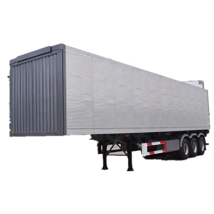 Best Price China 3 Axle 30-60 Tons Container Type Cargo Semi Box Trailer