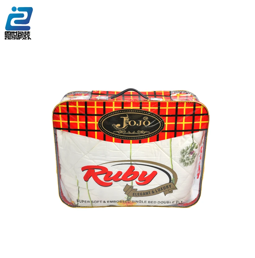 Non Woven and Plastic Comforter Bag For Bedding Set bag in Home