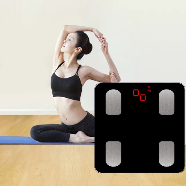 2023 Newest Wireless Tuya Tempered Glass Smart Scale Free Wifi Body Fat Scale body fat smart scale with app