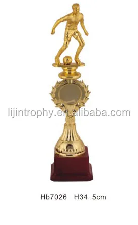 Golden Male Soccer Trophies Wholesale - Plastic Award Recognition for Soccer Players, Coaches