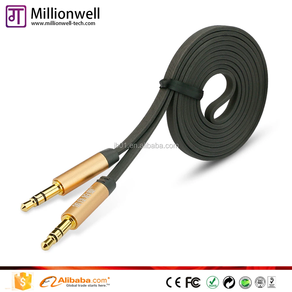 2 м 3.5 мм Разъем Aux Кабель Аудио Ведущий для Headphone/MP3/iPod/Автомобиль ЗОЛОТО 6ft