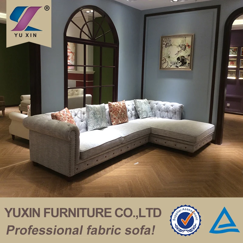 Classical sofa for living room furniture conner fabric sofa