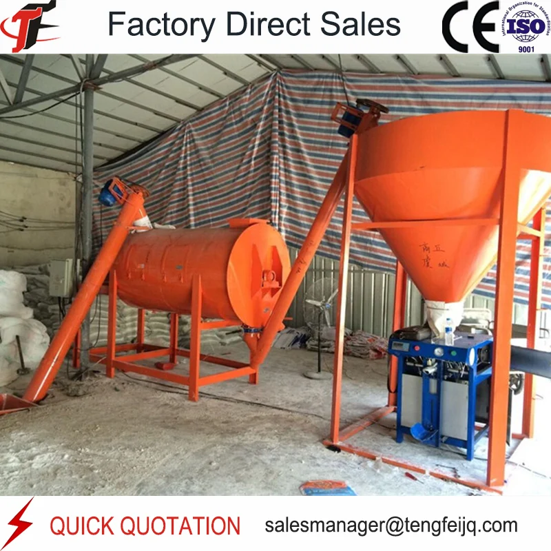 1-1.5 t/h Cement Glue/Putty Powder Dry Mix Mortar Production Line manufacturer price to value