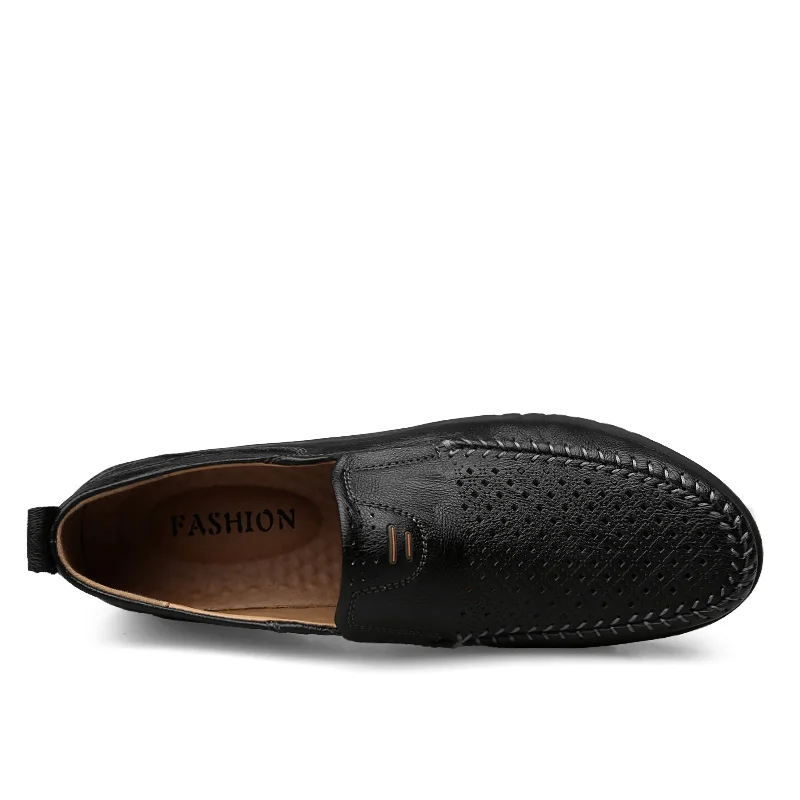 
Genuine leather driving moccasins loafer shoes men summer 