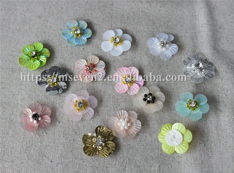 2018 Beautiful Sakura Sequin Patch Patches Thousands of New Designs for Chosen Customized with Beads for Dress Polyester Sew-on